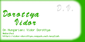 dorottya vidor business card